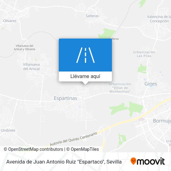 Mapa Avenida de Juan Antonio Ruiz "Espartaco"