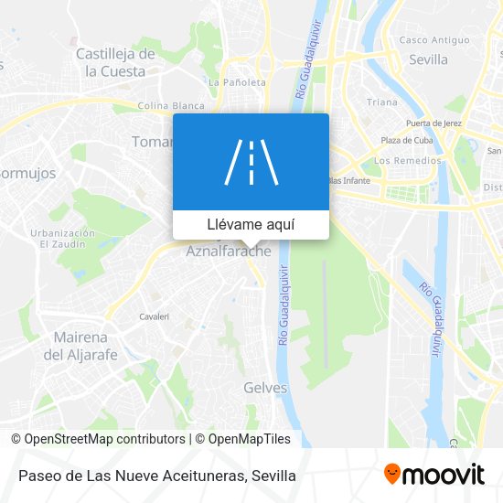 Mapa Paseo de Las Nueve Aceituneras