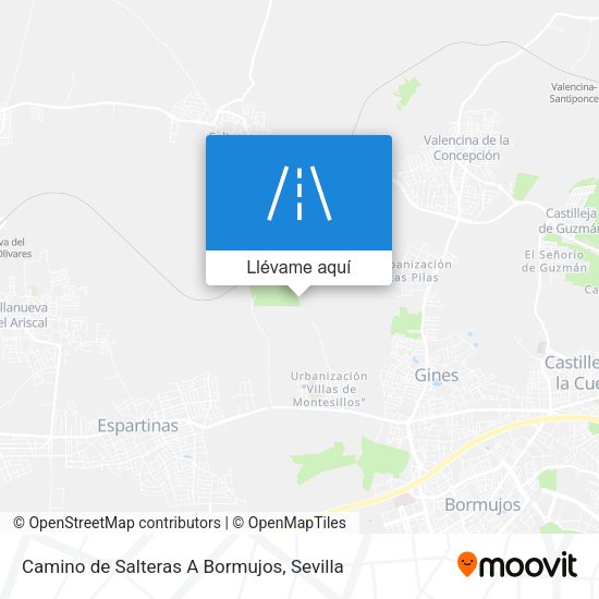 Mapa Camino de Salteras A Bormujos
