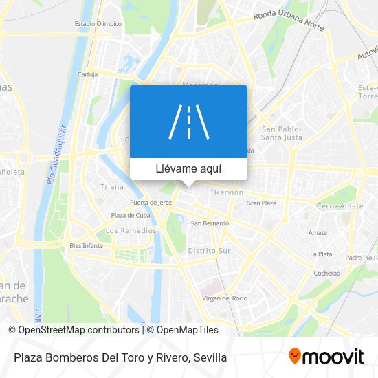 Mapa Plaza Bomberos Del Toro y Rivero