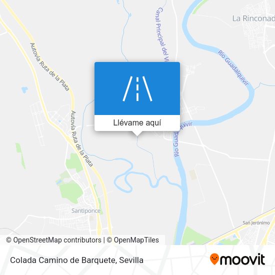 Mapa Colada Camino de Barquete