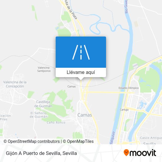Mapa Gijón A Puerto de Sevilla