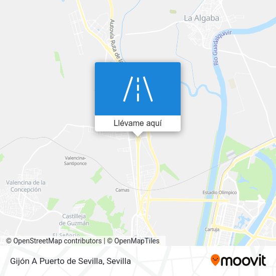 Mapa Gijón A Puerto de Sevilla