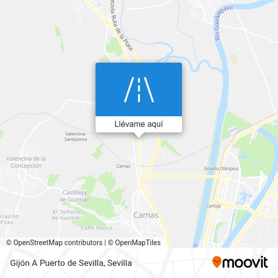 Mapa Gijón A Puerto de Sevilla