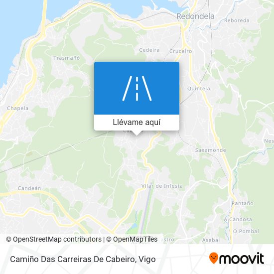 Mapa Camiño Das Carreiras De Cabeiro