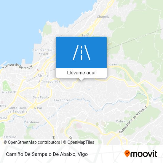 Mapa Camiño De Sampaio De Abaixo