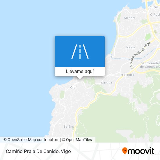 Mapa Camiño Praia De Canido