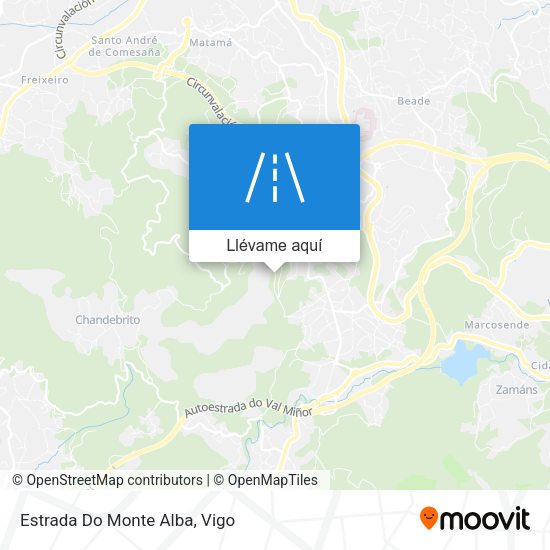 Mapa Estrada Do Monte Alba