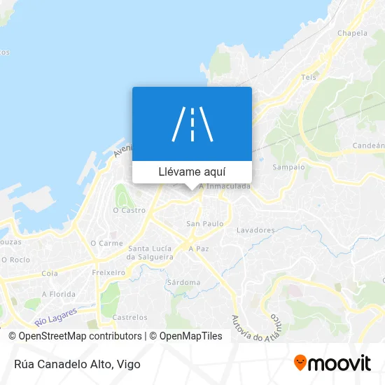 Mapa Rúa Canadelo Alto