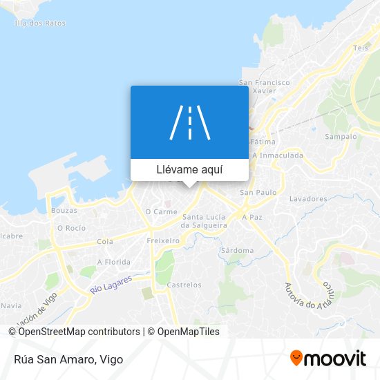 Mapa Rúa San Amaro