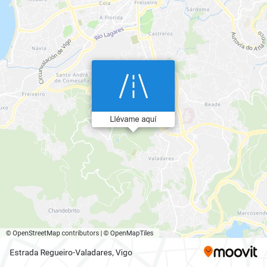 Mapa Estrada Regueiro-Valadares