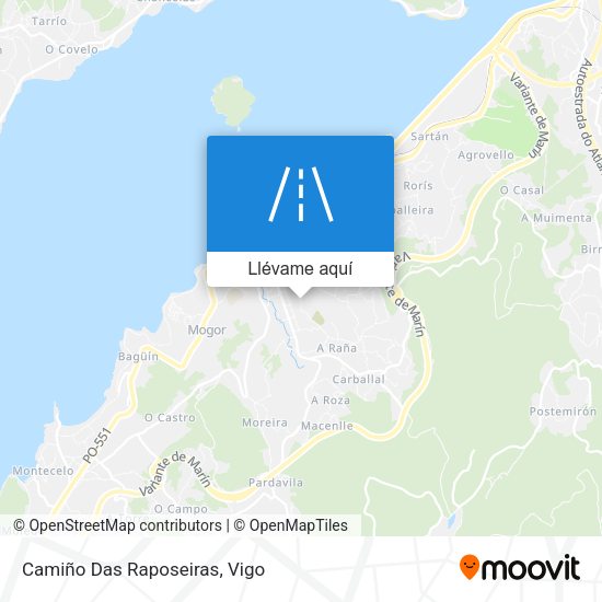 Mapa Camiño Das Raposeiras