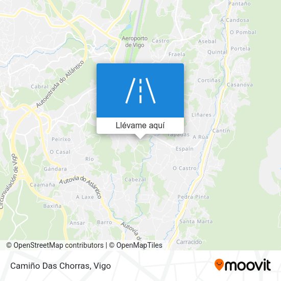 Mapa Camiño Das Chorras