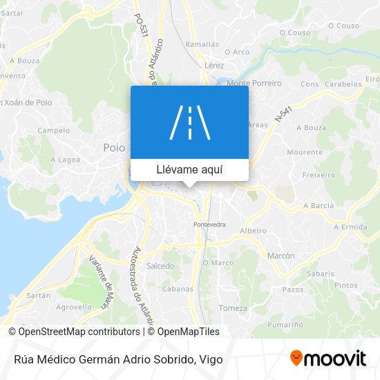 Mapa Rúa Médico Germán Adrio Sobrido