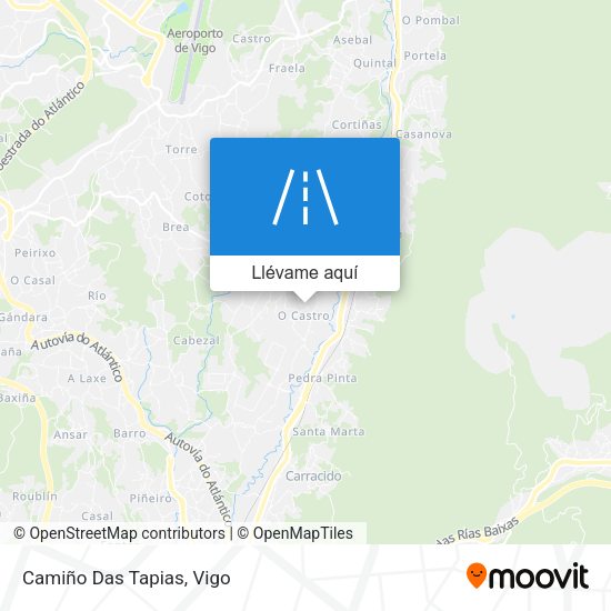 Mapa Camiño Das Tapias