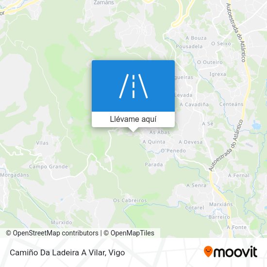 Mapa Camiño Da Ladeira A Vilar