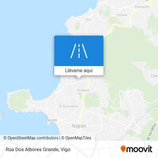 Mapa Rúa Dos Albores Grande