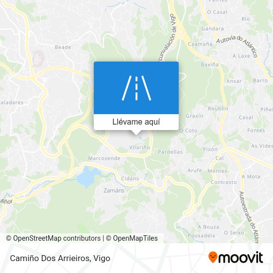 Mapa Camiño Dos Arrieiros