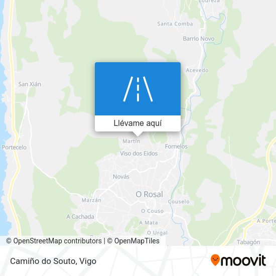 Mapa Camiño do Souto
