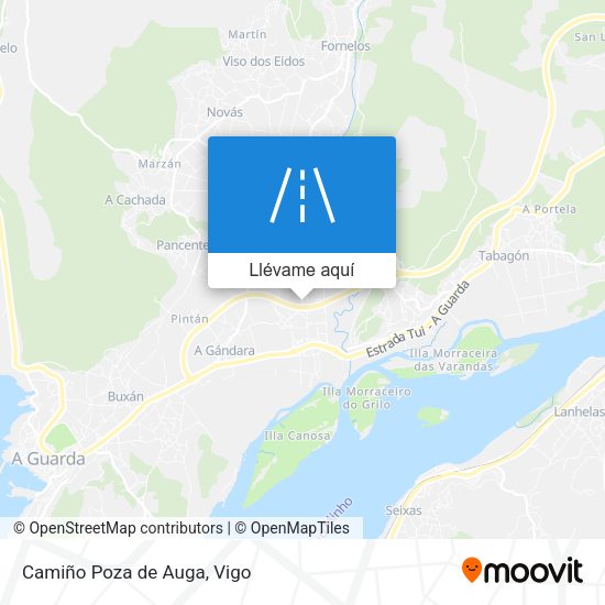 Mapa Camiño Poza de Auga