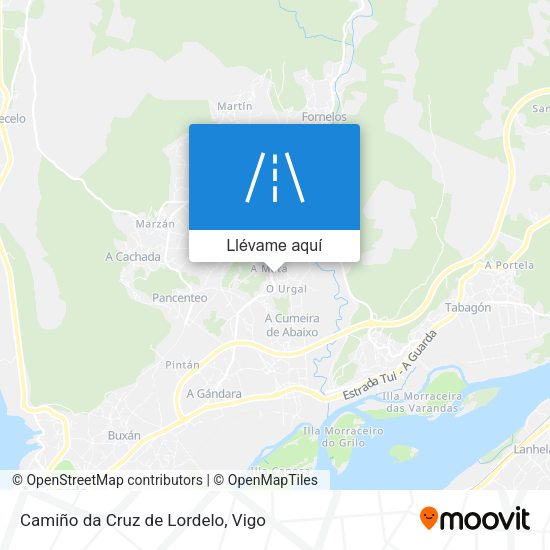 Mapa Camiño da Cruz de Lordelo