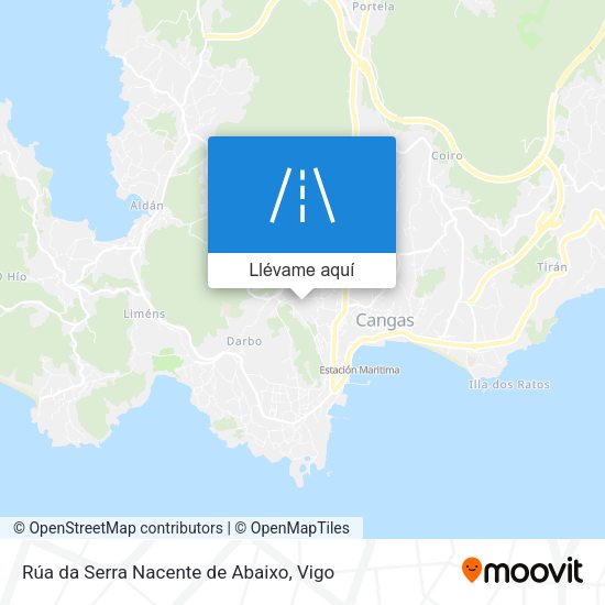 Mapa Rúa da Serra Nacente de Abaixo