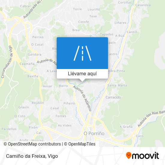 Mapa Camiño da Freixa