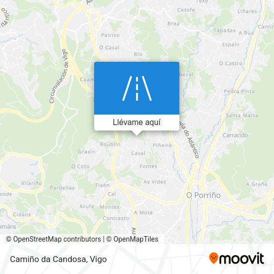Mapa Camiño da Candosa