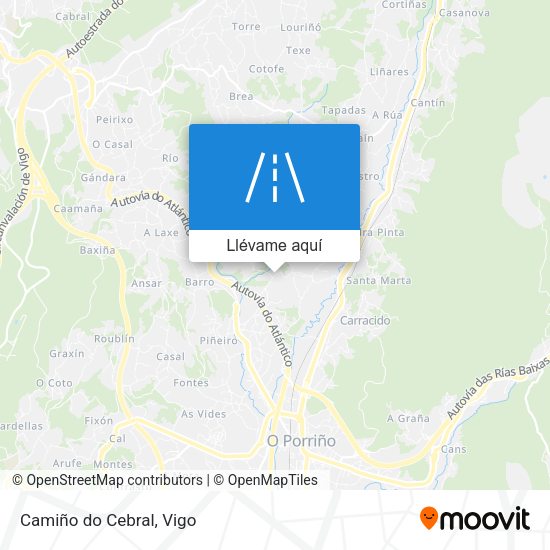 Mapa Camiño do Cebral