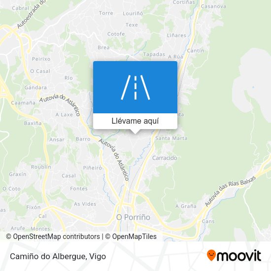 Mapa Camiño do Albergue