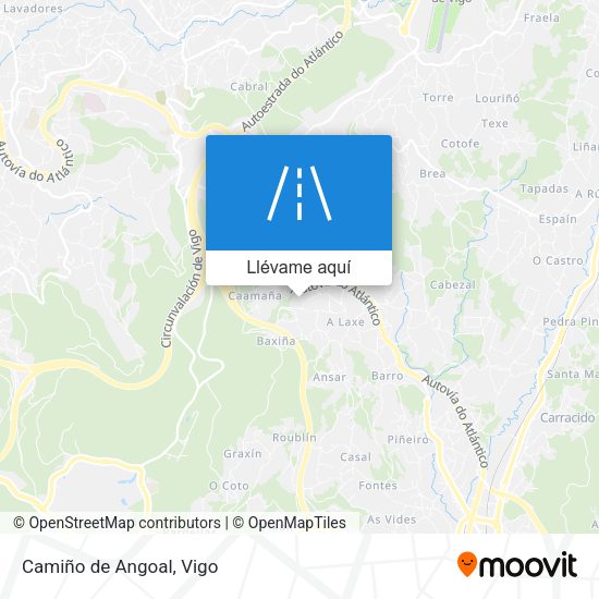 Mapa Camiño de Angoal