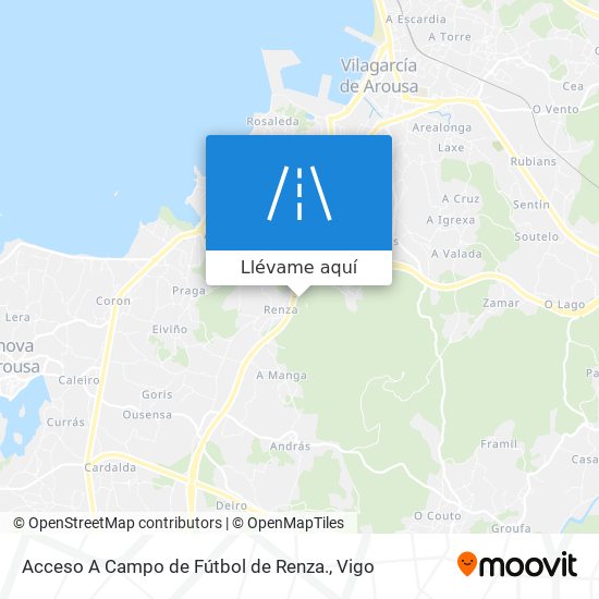 Mapa Acceso A Campo de Fútbol de Renza.