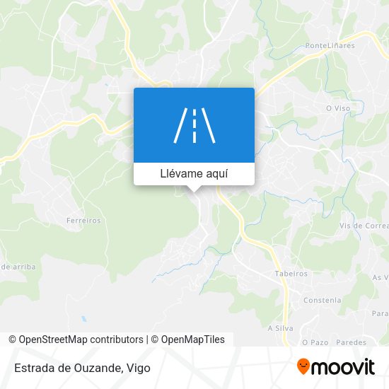 Mapa Estrada de Ouzande