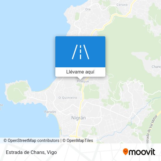 Mapa Estrada de Chans
