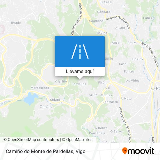 Mapa Camiño do Monte de Pardellas