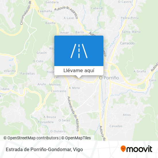 Mapa Estrada de Porriño-Gondomar