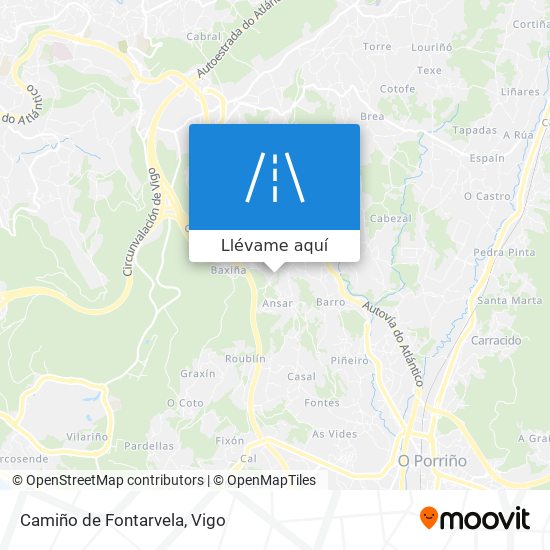 Mapa Camiño de Fontarvela