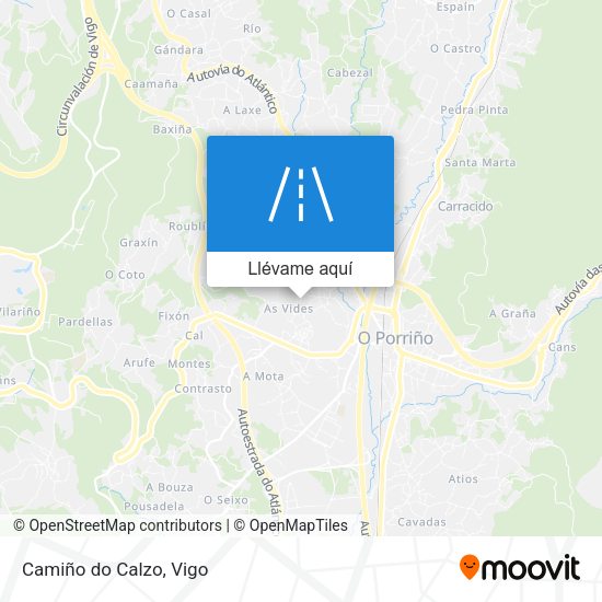 Mapa Camiño do Calzo