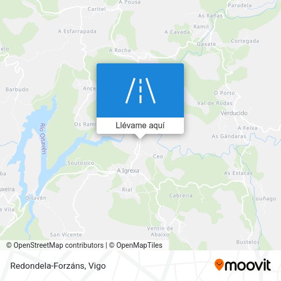 Mapa Redondela-Forzáns