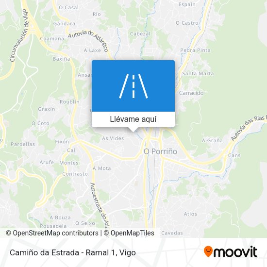 Mapa Camiño da Estrada - Ramal 1
