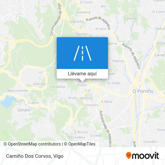 Mapa Camiño Dos Corvos