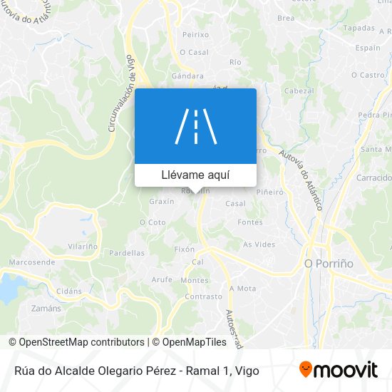 Mapa Rúa do Alcalde Olegario Pérez - Ramal 1