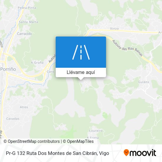 Mapa Pr-G 132 Ruta Dos Montes de San Cibrán