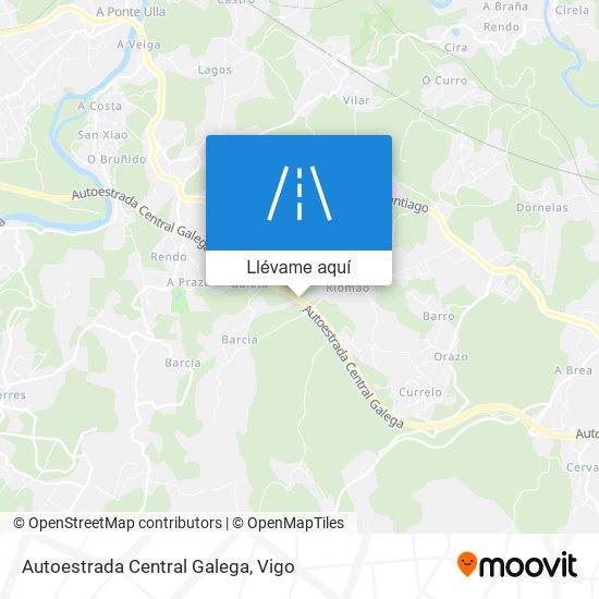 Mapa Autoestrada Central Galega