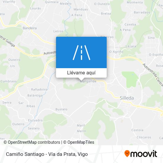 Mapa Camiño Santiago - Vía da Prata