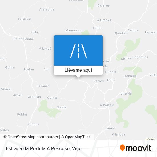 Mapa Estrada da Portela A Pescoso