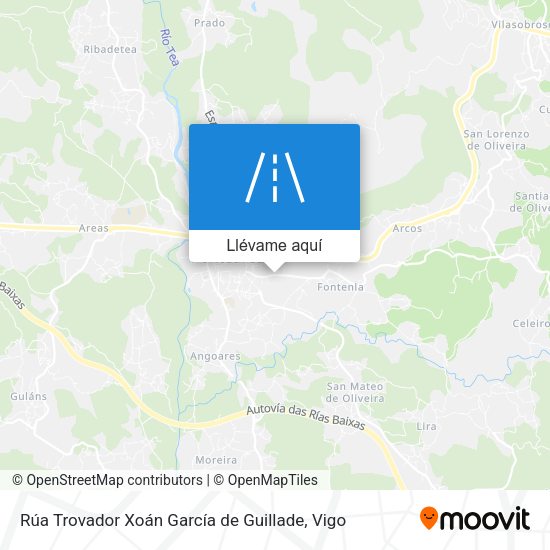 Mapa Rúa Trovador Xoán García de Guillade