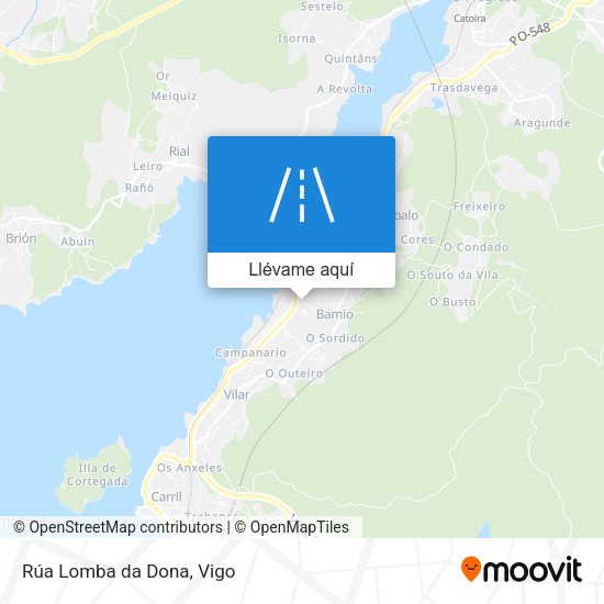 Mapa Rúa Lomba da Dona