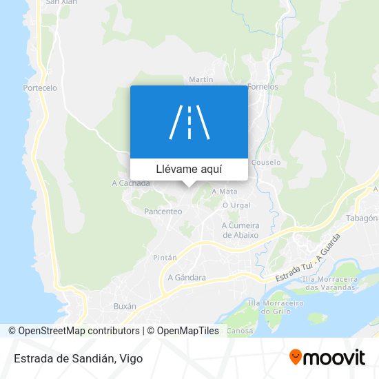 Mapa Estrada de Sandián
