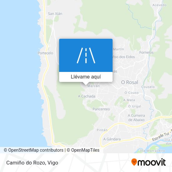 Mapa Camiño do Rozo
